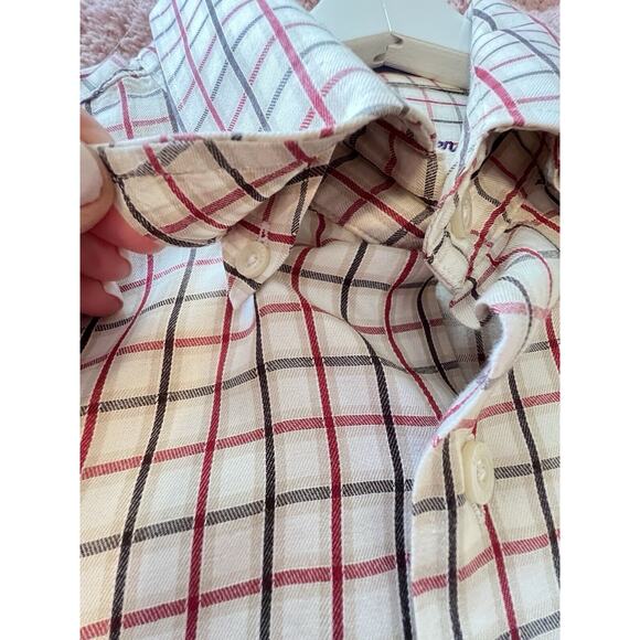 Alan Flusser Shirt Mens XL Red Black Long Sleeve Button Down Casual Mens - Picture 6 of 8